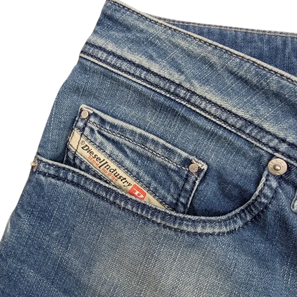 Diesel Safado Regular Slim Straight Jeans Mens 36x32 Blue Denim Button Fly 0850W
